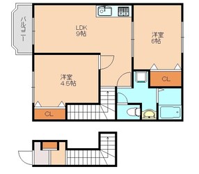 エスポワールⅠ番館の物件間取画像